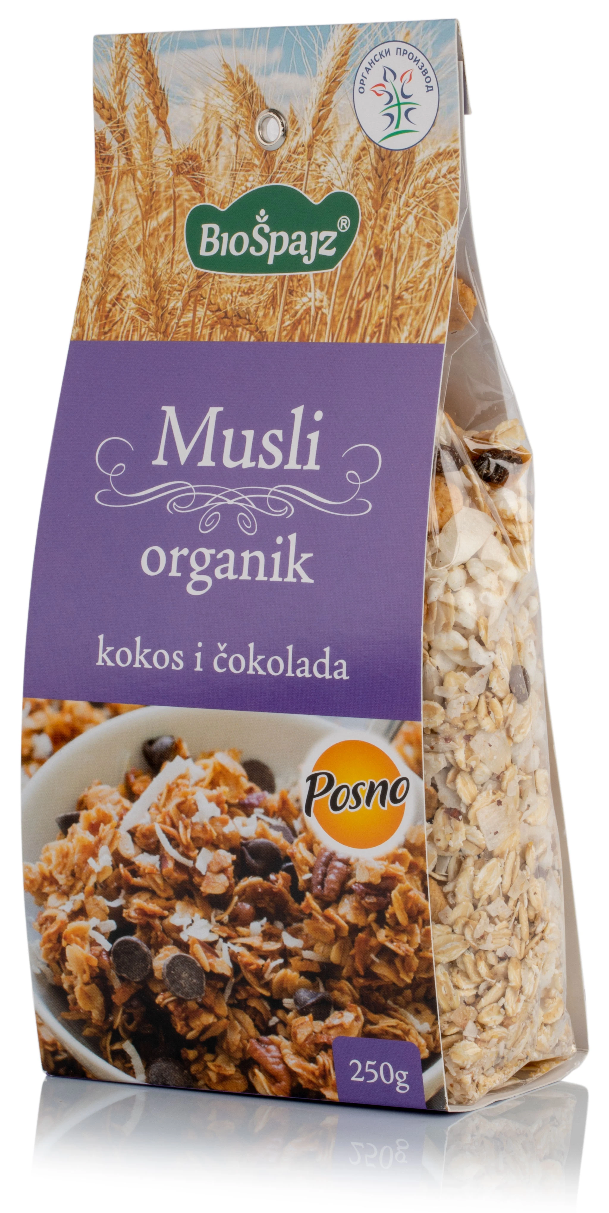 Musli kokos i čokolada (organski proizvod) 250 g Bio Špajz